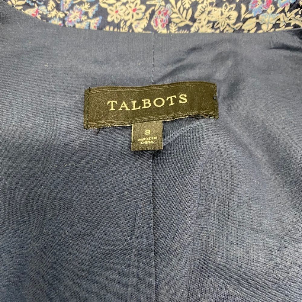 Talbots Women's Floral Cotton Blazer size 8 - Picture 4 of 7